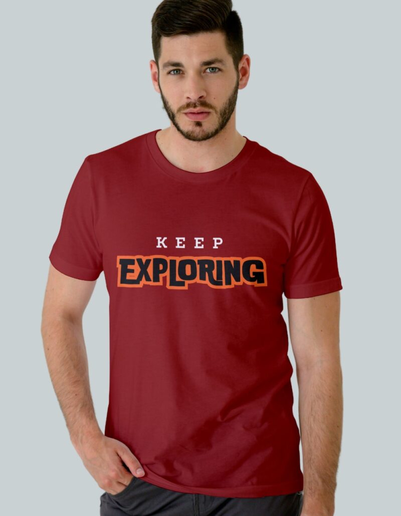Keep Exploring -Cotton Bio-Washed T-Shirt