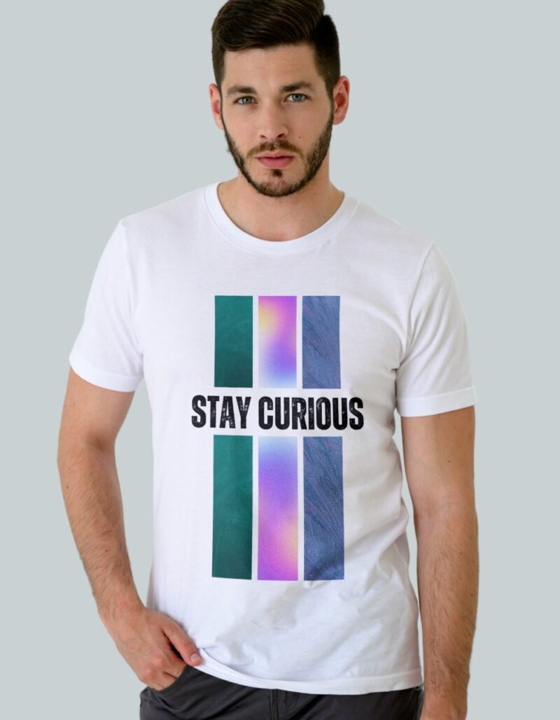 Classic Cotton T-Shirt-"Stay Curious"