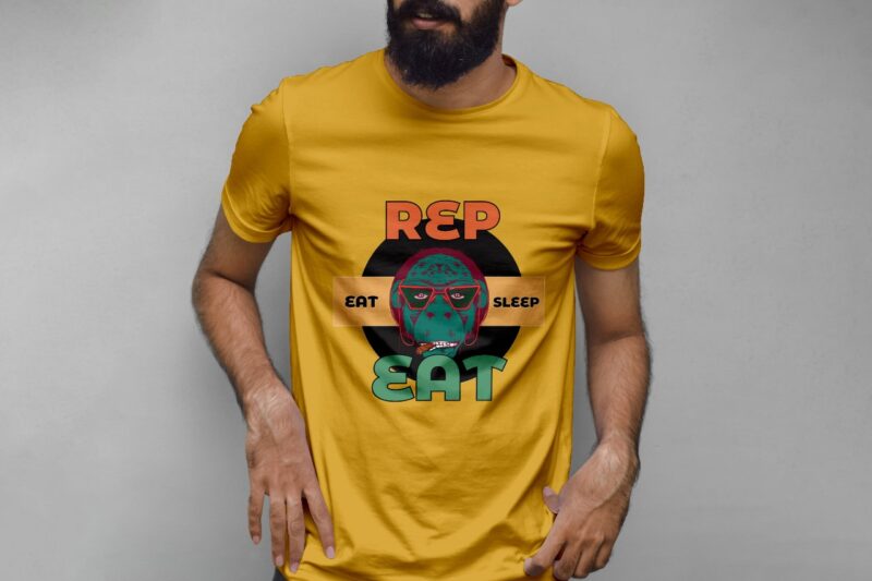 Classic Printed T-Shirt - "Eat Sleep Repeat"