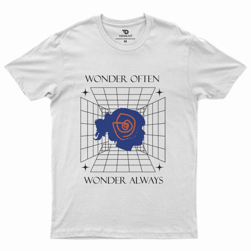 "Wonder Often, Wonder Always"-Round Neck T-Shirt