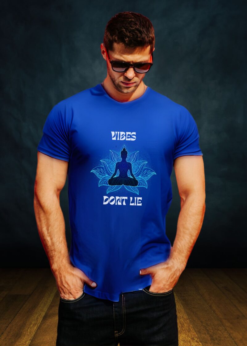 Vibes Don't Lie Black Round Neck T-shirt