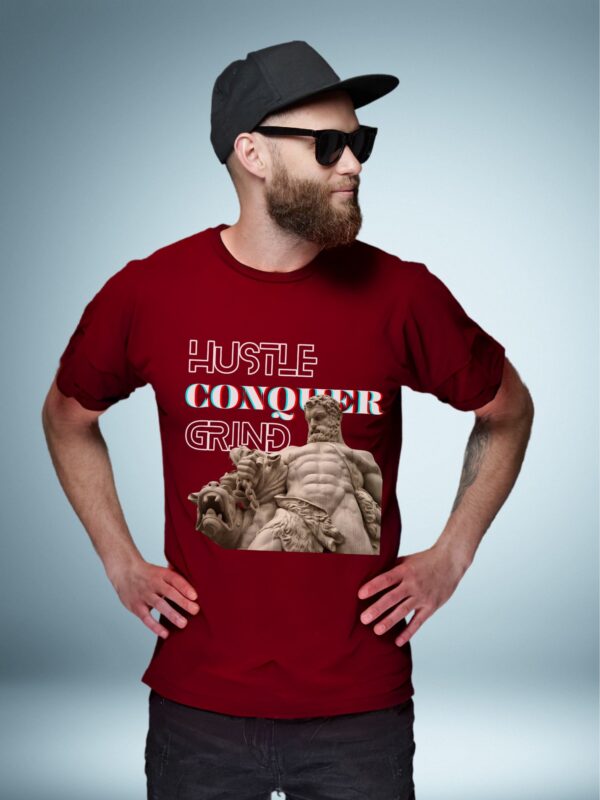 Hustle Conquer Grind Black Classic Fit T-shirt