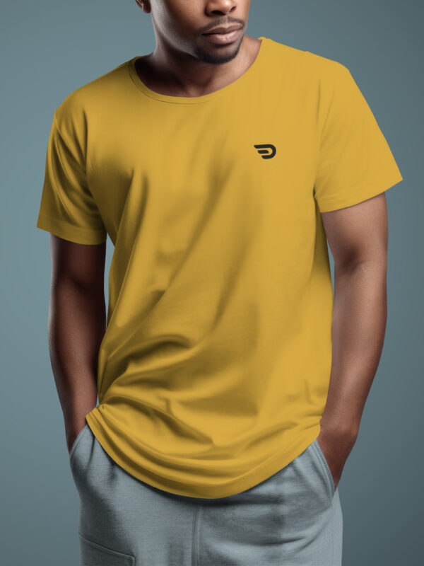 Desear Solid Mustard Solid T-Shirt
