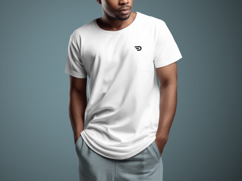 Desear Solid White Cotton T-Shirt