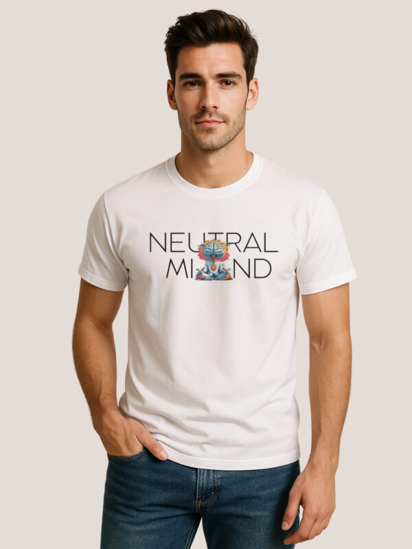 Classic Fit-Graphic Print T-Shirt-"NEUTRAL MIND"