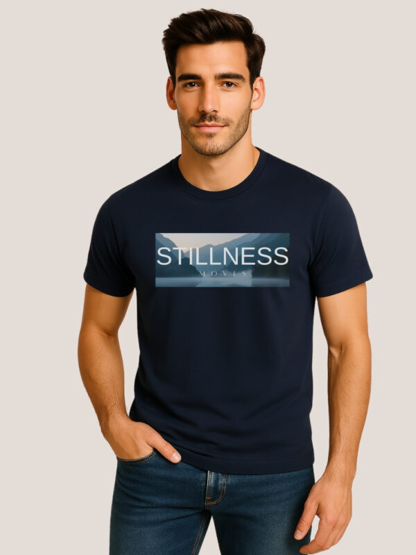 Classic Fit-Graphic Print T-Shirt-"Stillness Moves"
