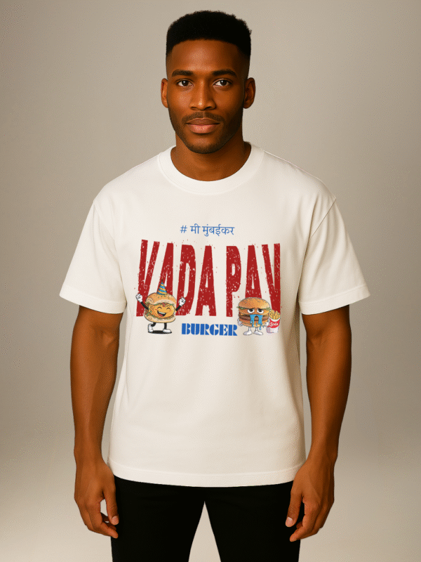 City Soul Collection - Oversize T-shirt Vadapav greater than Burger - Mumbai