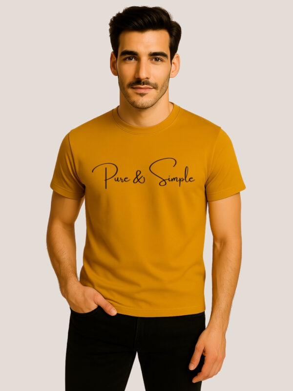 Classic Fit-Graphic Print T-Shirt-"Pure & Simple"