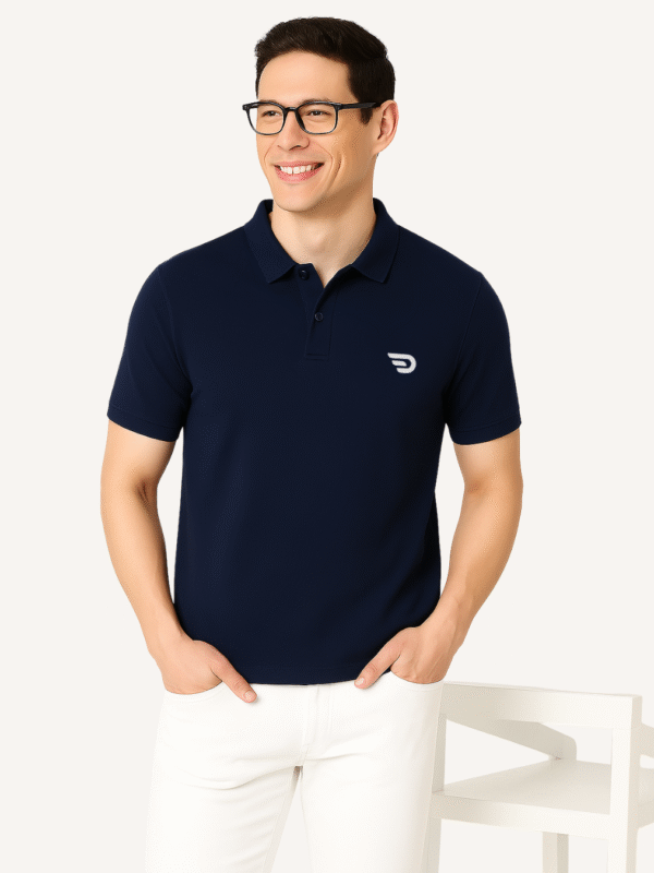 Everyday Edge Navy Blue Polo – Featuring Desear’s Signature Mark