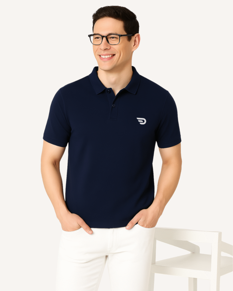 Everyday Edge Navy Blue Polo – Featuring Desear’s Signature Mark