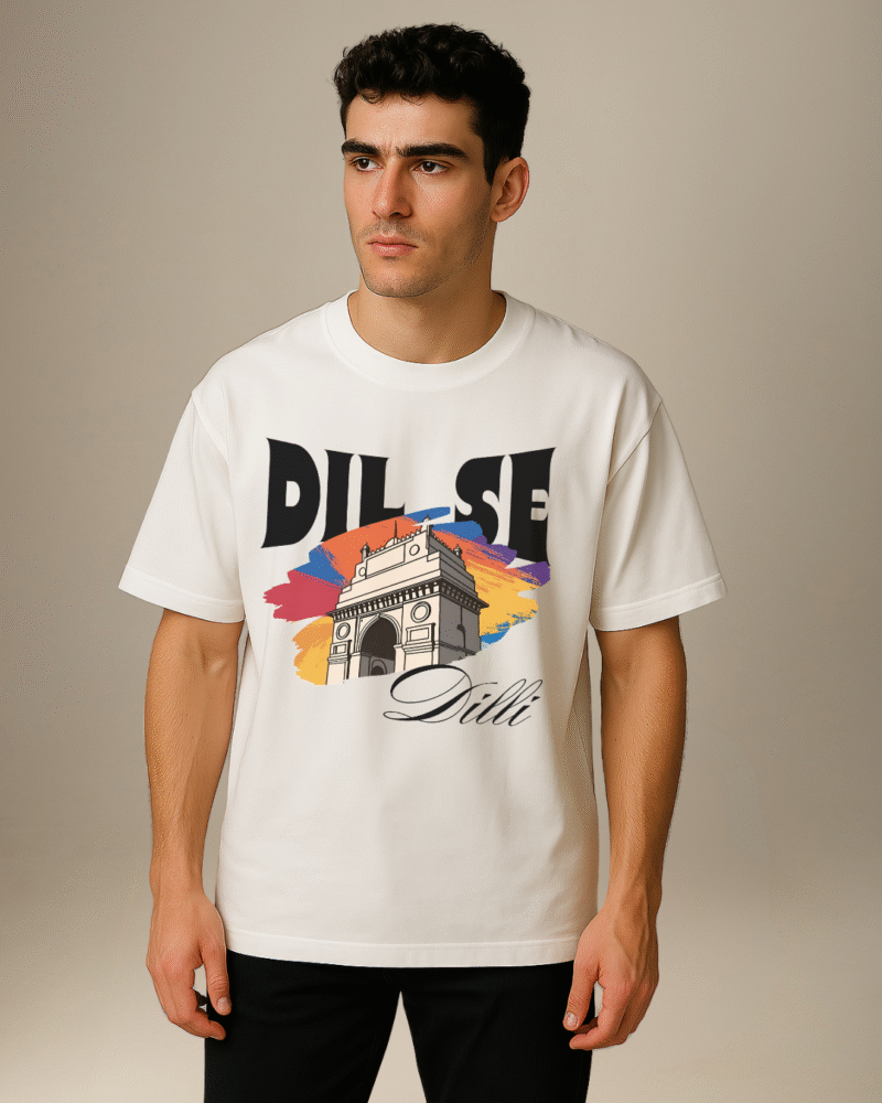 City Soul Collection-Oversize T-shirt-"Dil Se Dilli'-Delhi