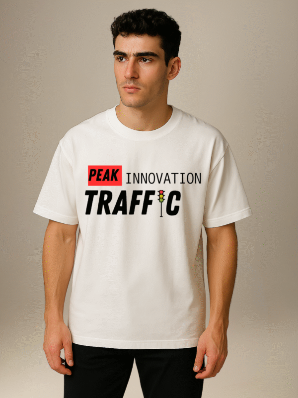 City Soul Collection-Oversize T-shirt-"Peak Innovation ,Traffic"-Bengaluru