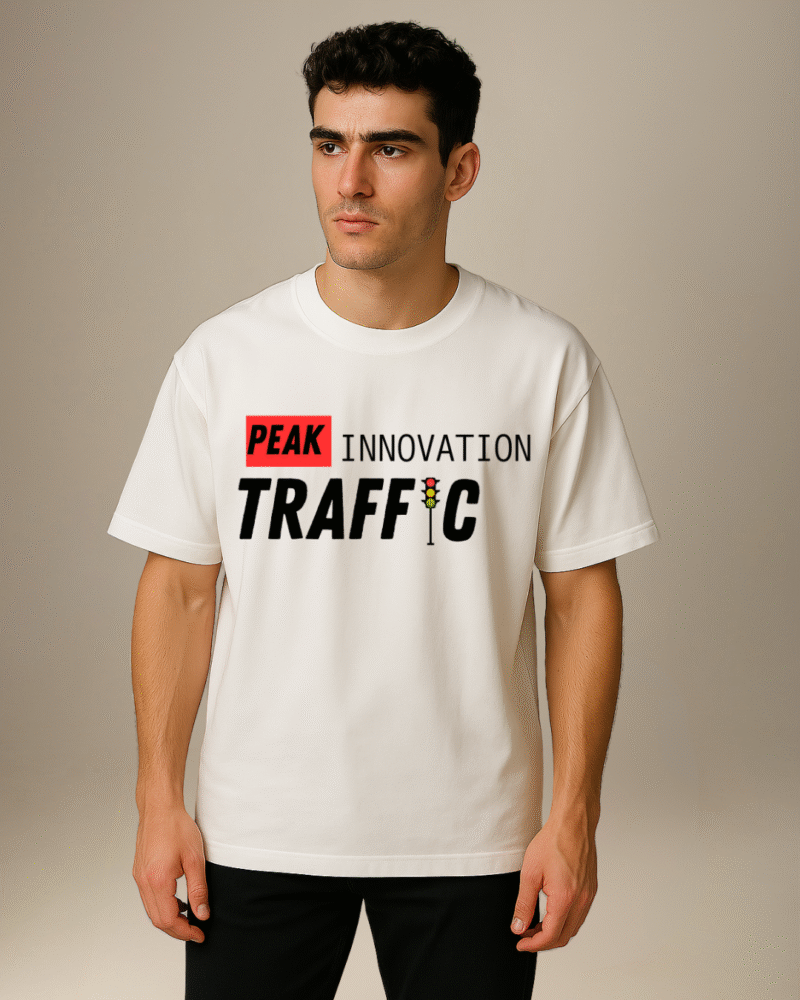 City Soul Collection-Oversize T-shirt-"Peak Innovation ,Traffic"-Bengaluru