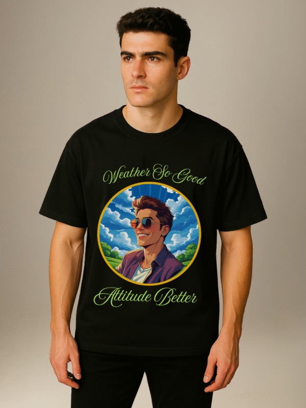 City Soul collection-Oversize T-shirt-"Weather So Good, Attitude Better"-Bengaluru