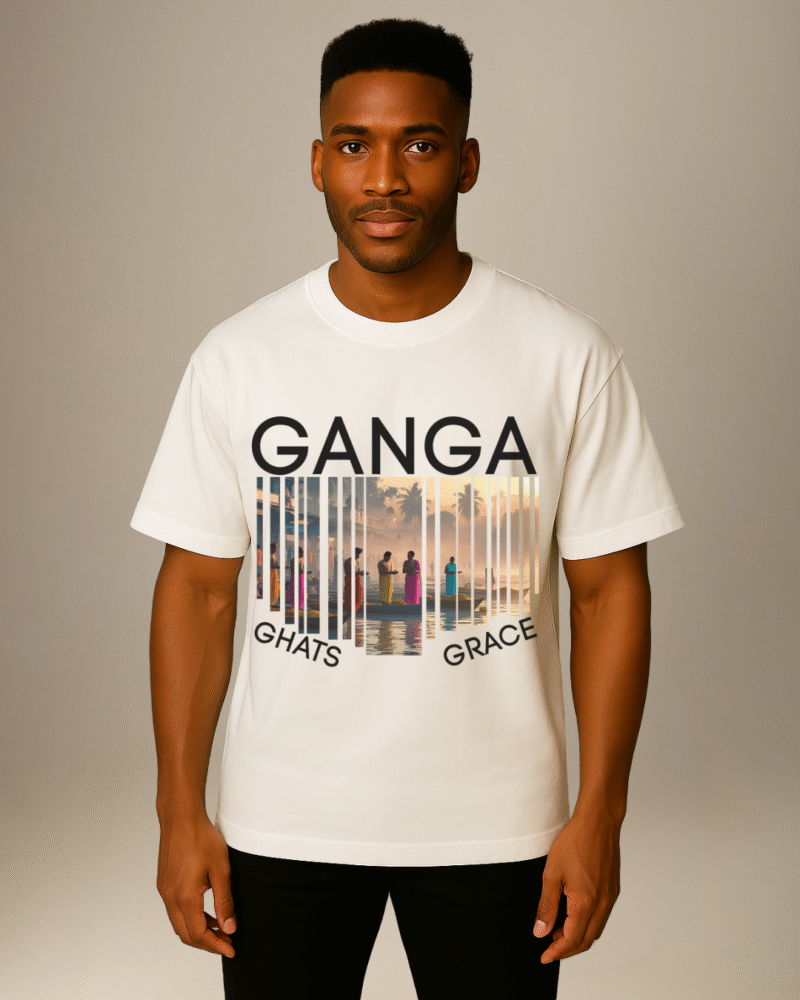 City Soul Collection-Oversize T-shirt- "Ganga -Ghats Grace"-Banaras