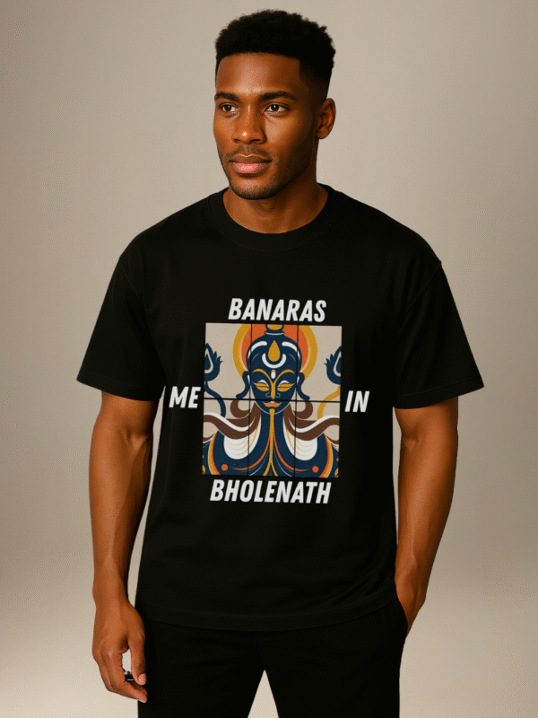 City Soul Collection-Oversize T-shirt-"Banaras,Bholenath"-Banaras