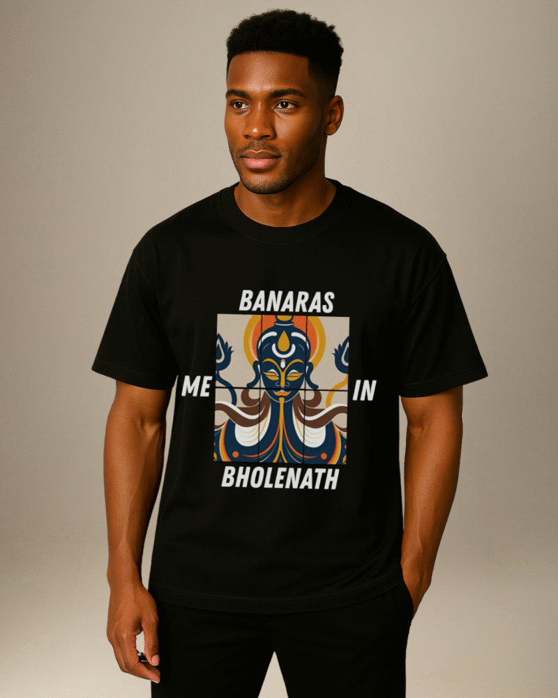 City Soul Collection-Oversize T-shirt-"Banaras,Bholenath"-Banaras
