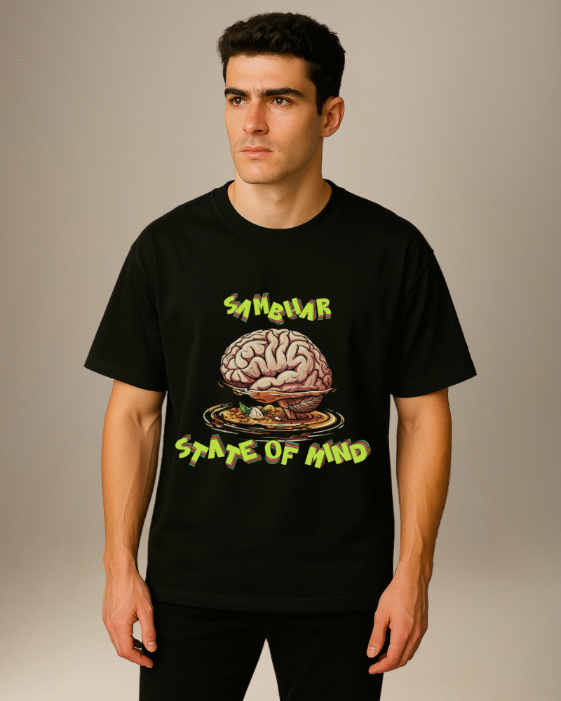 City Soul Collection-Oversize T-shirt-"Sambhar State Of Mind" - Chennai