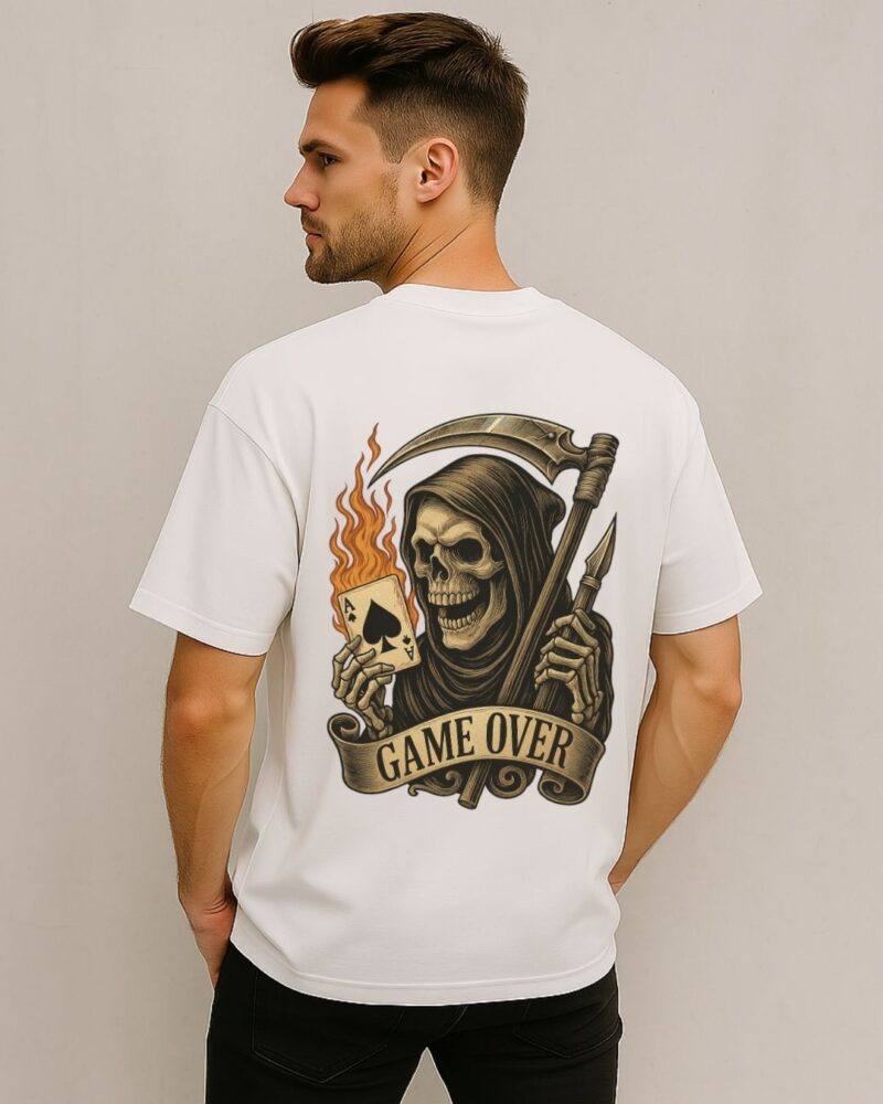 Evil Collection-Oversized Graphic print Tee-"GAME OVER"