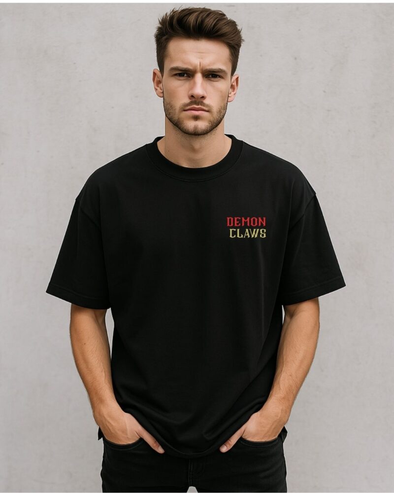 Evil Collection-Oversized Graphic print Tee-"Demon Claws" - Image 2