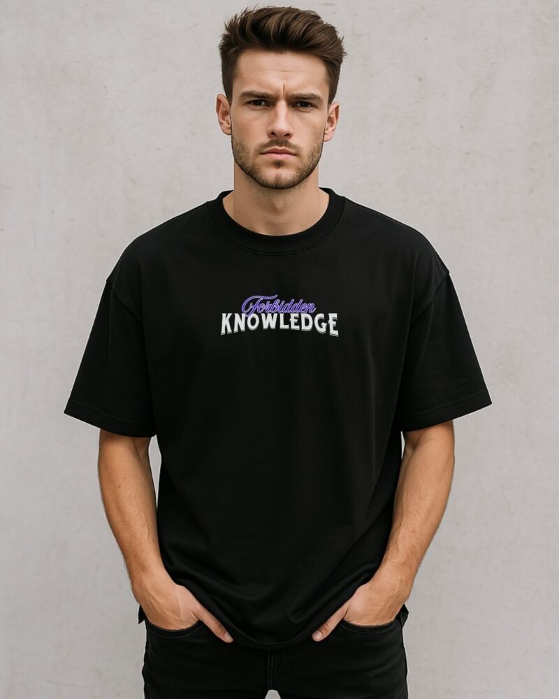 Evil Collection-Oversized Graphic print Tee-"Forbidden Knowledge" - Image 2