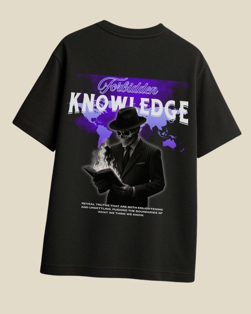 Evil Collection-Oversized Graphic print Tee-"Forbidden Knowledge" - Image 3