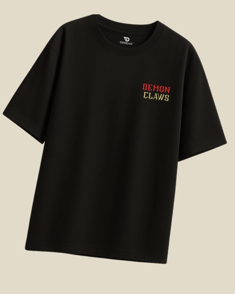 Evil Collection-Oversized Graphic print Tee-"Demon Claws" - Image 4