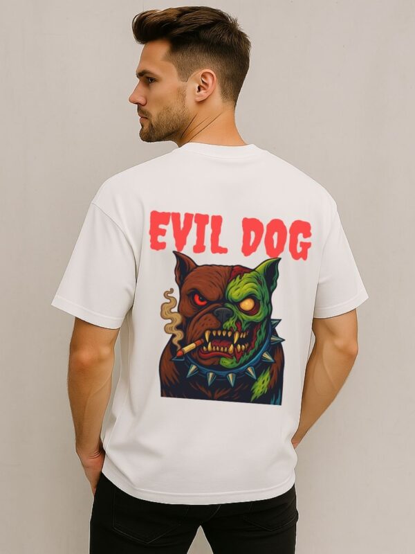 Evil Collection-Oversized Graphic Print Tee-"EVIL DOG"