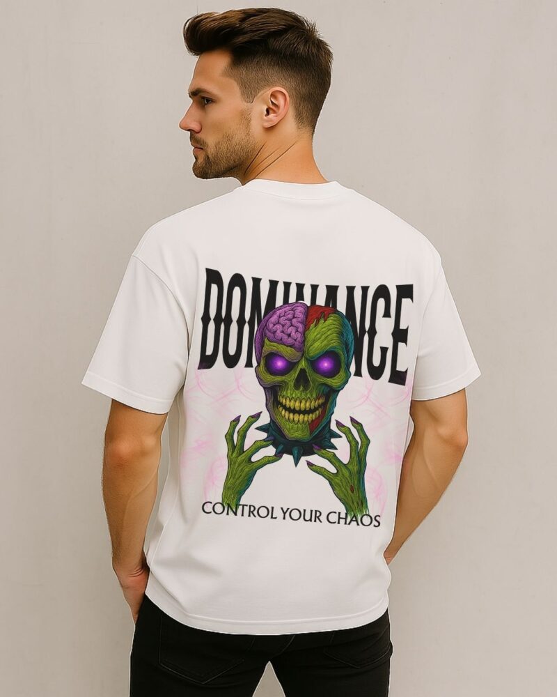 Evil Collection-Oversized Graphic Print Tee-"DOMINANCE"