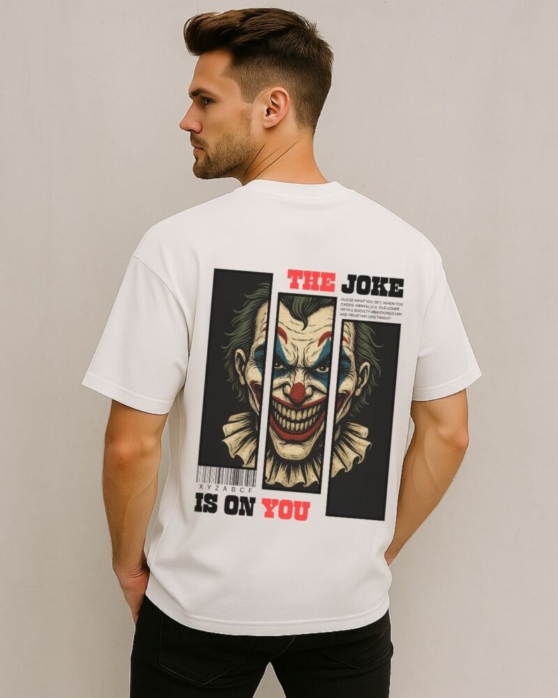 Evil collection-Oversized Graphic print Tee-"The Joke is On You"