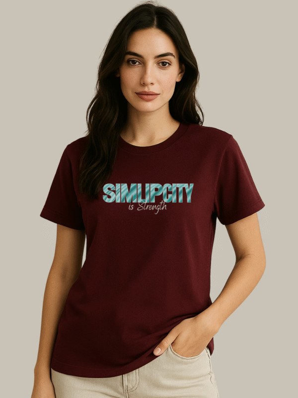 Desear Boyfriend Fit Women's Tee-"SIMPLICITY IS STRENGTH"