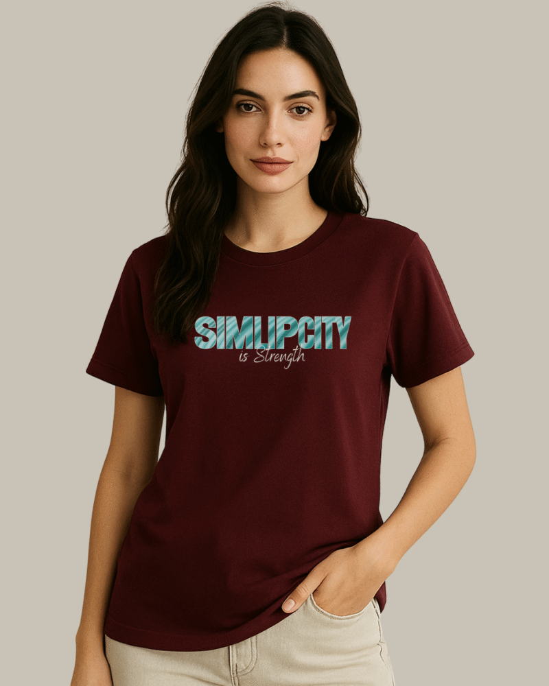 Desear Boyfriend Fit Women's Tee-"SIMPLICITY IS STRENGTH"
