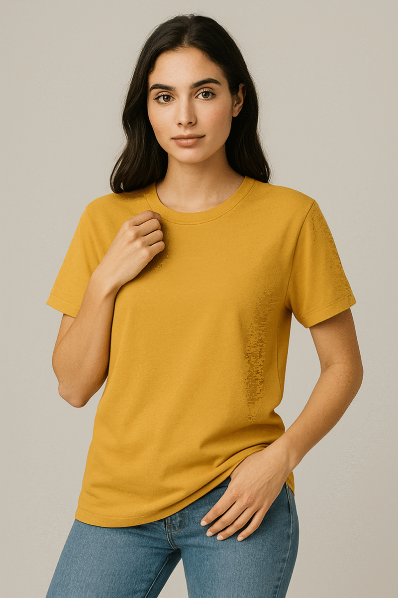 Desear Boyfriend Fit Solid Mustard - Image 2