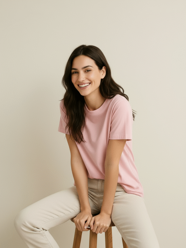 Desear Boyfriend Fit Solid Pink