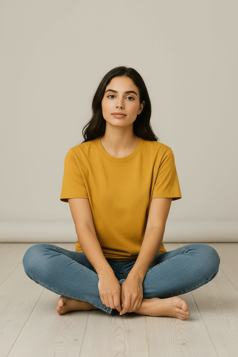 Desear Boyfriend Fit Solid Mustard