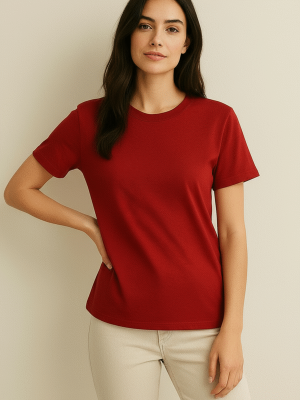 Desear Boyfriend Fit Solid Red