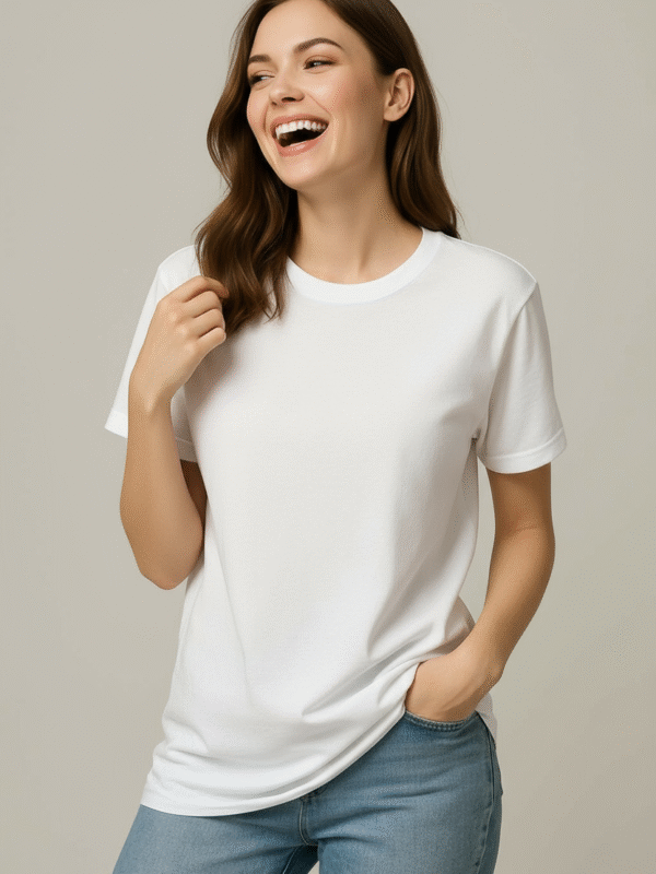 Desear Boyfriend Fit Solid White
