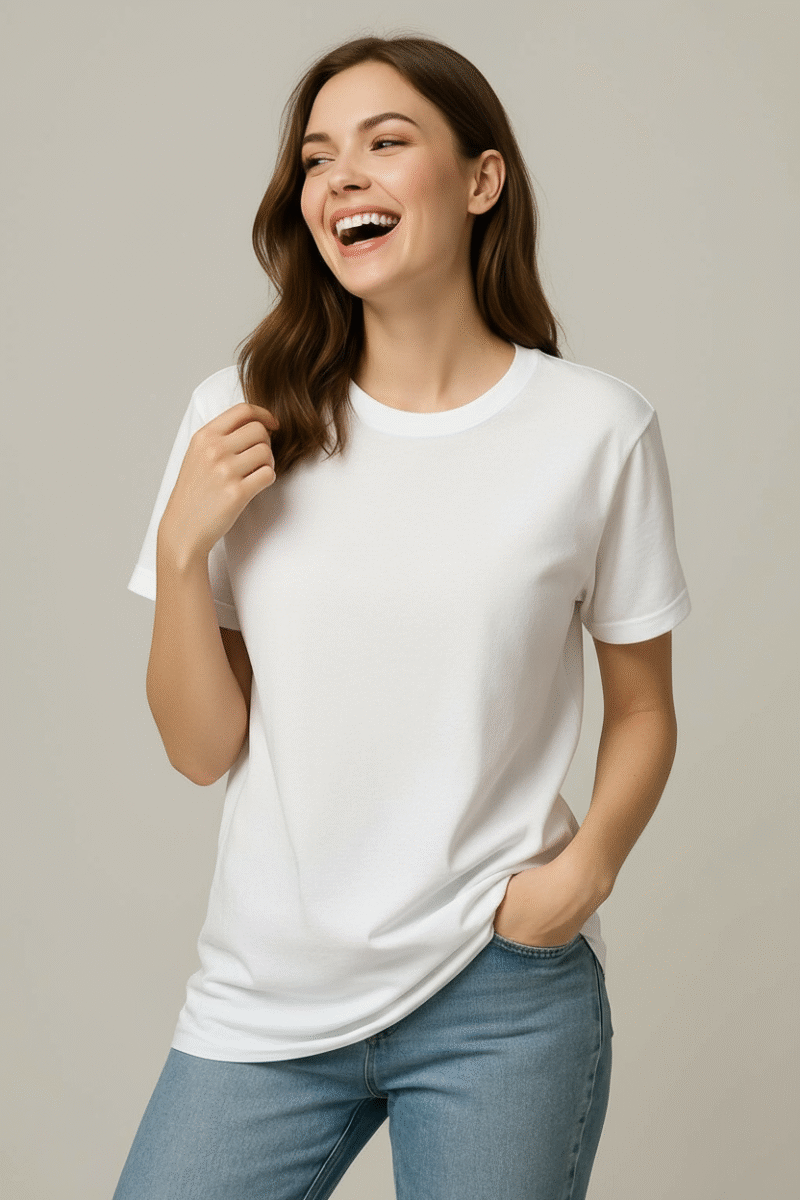 Desear Boyfriend Fit Solid White