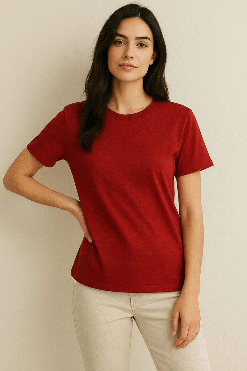 Desear Boyfriend Fit Solid Red